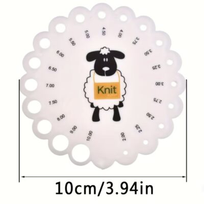 rigla calibrator pentru ace de croset si tricotat