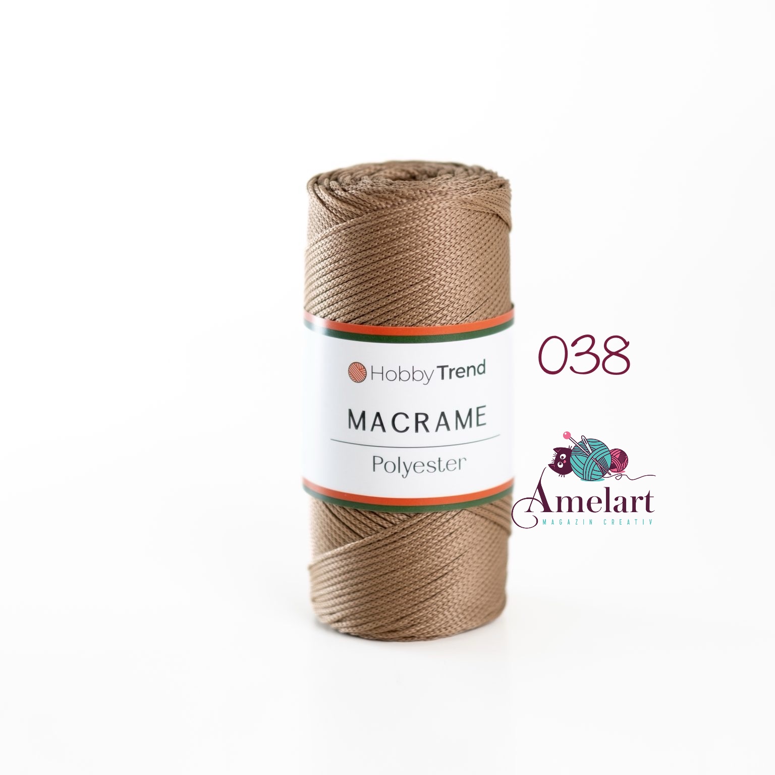 macrame nr.4, fir de crosetat hobby trend, polipropilen 100%, 250g/120m