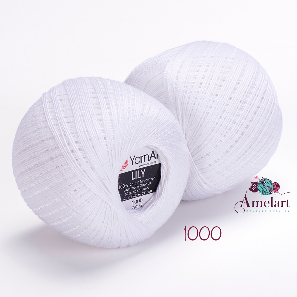 fir de crosetat lily : bumbac mercerizat 100%: 50g/225m