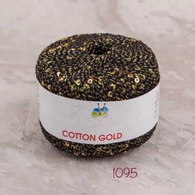 Cotton Gold Rozetty Paillettes