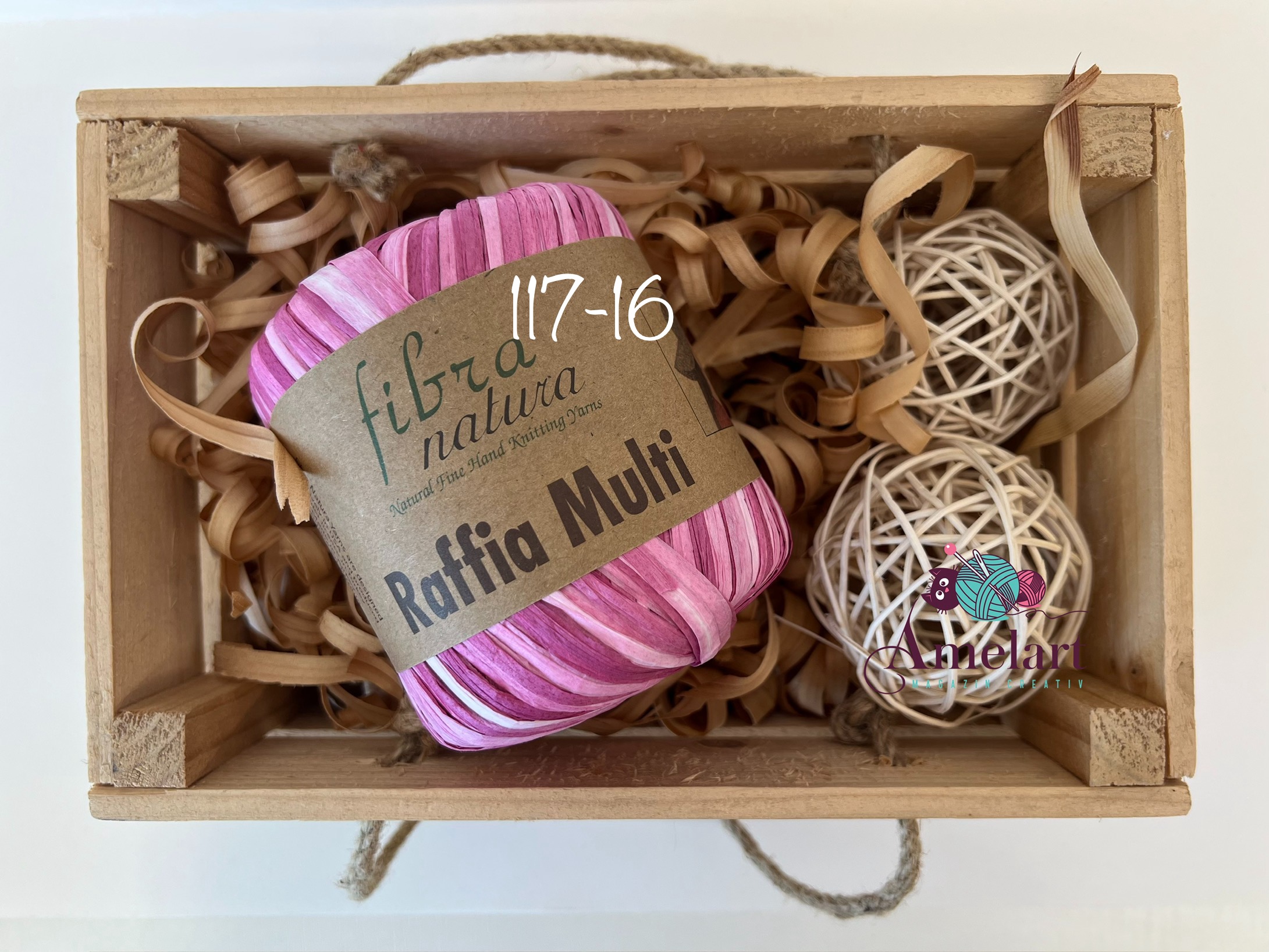 fir de tricotat/crosetat rafia multi, rafia paper 100%, 35g/80m
