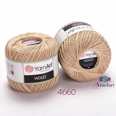 fir de crosetat violet bumbac 100% : 50g/282m