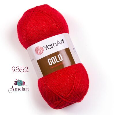 fir de crosetat/tricotat gold, acril 92% metalic polyester 8%: 100g/400m