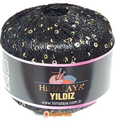 fir de crosetat/tricotat yildiz: glitter 76% payette 24%, 25g/393m