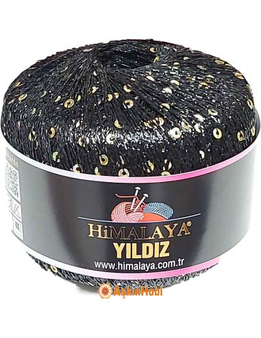 fir de crosetat/tricotat yildiz: glitter 76% payette 24%, 25g/393m
