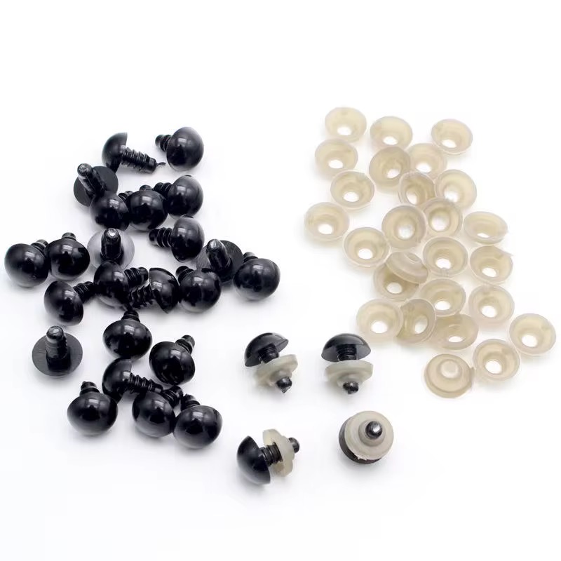ochisori negri pentru jucarii 10mm